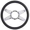 Chrome-Plated Billet Aluminum 14 in. Steering Wheel [4-Spoke Design] - image 1