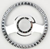 Chrome-Plated Billet Aluminum 14 in. Steering Wheel [Two Timer Spoke Design] - image 2