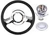Chrome-Plated Billet Aluminum 14 in. Steering Wheel Kit [Two Timer Spoke Design] - image 1