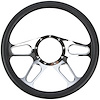 Chrome-Plated Billet Aluminum 14 in. Steering Wheel [Autocross Spoke Design] - image 1