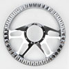Chrome-Plated Billet Aluminum 14 in. Steering Wheel [Autocross Spoke Design] - image 2