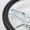 Chrome-Plated Billet Aluminum 14 in. Steering Wheel [Autocross Spoke Design] - image 4