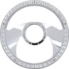 Chrome-Plated Billet Aluminum 14 in. Steering Wheel [Wing Spoke Design] - image 2