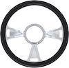 Chrome-Plated Billet Aluminum 14" Steering Wheel 3 Tri Spoke Design - image 1