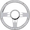 Chrome-Plated Billet Aluminum 14 in. Steering Wheel [3-Slot Spoke Design] - image 2