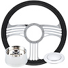 Billet Aluminum Steering Wheel Kit 14 in. Slash Spoke Design - image 1