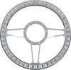 Chrome-Plated Billet Aluminum 14 in. Steering Wheel [Vintage Spoke Design] - image 2