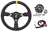 Premium Drag Race Steering Wheel Kit with Quick Release GM Splined Hub and Micro Switch - image 1