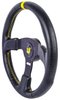 Premium Racing Steering Wheel, Black 3-Spoke with Black Wrap [13 1/2 in. Dia.] - image 2
