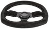 Aluminum Racing Steering Wheel, 13-1/2 in. Diameter, 2 in. Dish [Black Suede Full Wrap Grip] - image 4