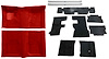 Molded Loop Carpet Kit for 1967-1969 Chevrolet Camaro, Pontiac Firebird [OE-Style Jute Backing, Red] - image 1