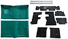 Molded Loop Carpet Kit for 1967-1969 Chevrolet Camaro, Pontiac Firebird [OE-Style Jute Backing, Aqua] - image 1