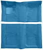 Molded Loop Carpet for 1967-1969 Chevrolet Camaro, Pontiac Firebird [OE-Style Jute Backing, Bright Blue] - image 1