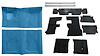 Molded Loop Carpet Kit for 1967-1969 Chevrolet Camaro, Pontiac Firebird [OE-Style Jute Backing, Bright Blue] - image 1