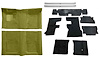 Molded Loop Carpet Kit for 1967-1969 Chevrolet Camaro, Pontiac Firebird [OE-Style Jute Backing, Ivy Gold] - image 1