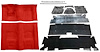 Molded Loop Carpet Kit for 1970-1972 Chevrolet Camaro, Pontiac Firebird [OE-Style Jute Backing, Automatic Transmission, Red] - image 1