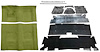 Molded Loop Carpet Kit for 1970-1972 Chevy Camaro, Pontiac Firebird [OE-Style Jute Backing, Automatic Transmission, Moss Green] - image 1