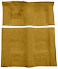 Molded Loop Carpet for 1970-1973 Chevrolet Camaro, Pontiac Firebird [OE-Style Jute Backing, Automatic Transmission, Gold] - image 1