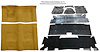 Molded Loop Carpet Kit for 1973 Chevy Camaro, Pontiac Firebird [OE-Style Jute Backing, Automatic Transmission, Gold] - image 1