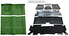 Molded Loop Carpet Kit for 1970-1972 Chevy Camaro, Pontiac Firebird [OE-Style Jute Backing, Automatic Transmission, Green] - image 1