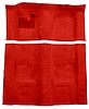 Molded Loop Carpet for 1970-1973 Chevrolet Camaro, Pontiac Firebird [OE-Style Jute Backing, 4-Speed Transmission, Red] - image 1