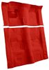 Molded Loop Carpet for 1970-1973 Chevrolet Camaro, Pontiac Firebird [OE-Style Jute Backing, 4-Speed Transmission, Red] - image 2