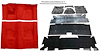 Molded Loop Carpet Kit for 1970-1972 Chevrolet Camaro, Pontiac Firebird [OE-Style Jute Backing, 4-Speed Transmission, Red] - image 1