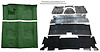 Molded Loop Carpet Kit for 1970-1972 Chevy Camaro, Pontiac Firebird [OE-Style Jute Backing, 4-Speed Transmission, Dark Green] - image 1