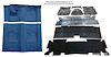 Molded Loop Carpet Kit for 1970-1972 Chevy Camaro, Pontiac Firebird [OE-Style Jute Backing, 4-Speed Transmission, Medium Blue] - image 1