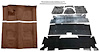 Molded Loop Carpet Kit for 1973 Chevy Camaro, Pontiac Firebird [OE-Style Jute Backing, 4-Speed Transmission, Dark Brown] - image 1