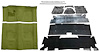 Molded Loop Carpet Kit for 1973 Chevy Camaro, Pontiac Firebird [OE-Style Jute Backing, 4-Speed Transmission, Moss Green] - image 1