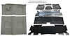 Molded Loop Carpet Kit for 1970-1972 Chevy Camaro, Pontiac Firebird [OE-Style Jute Backing, 4-Speed Transmission, Silver] - image 1