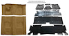 Molded Loop Carpet Kit for 1973 Chevy Camaro, Pontiac Firebird [OE-Style Jute Backing, 4-Speed Trans, Fawn Sandalwood] - image 1