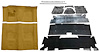 Molded Loop Carpet Kit for 1970-1972 Chevy Camaro, Pontiac Firebird [OE-Style Jute Backing, 4-Speed Transmission, Gold] - image 1