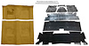 Molded Loop Carpet Kit for 1973 Chevy Camaro, Pontiac Firebird [OE-Style Jute Backing, 4-Speed Transmission, Gold] - image 1