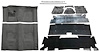 Molded Loop Carpet Kit for 1970-1972 Chevy Camaro, Pontiac Firebird [OE-Style Jute Backing, 4-Speed Transmission, Gunmetal Gray] - image 1