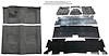 Molded Loop Carpet Kit for 1973 Chevy Camaro, Pontiac Firebird [OE-Style Jute Backing, 4-Speed Transmission, Gunmetal Gray] - image 1