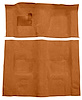 Molded Loop Carpet for 1970-1973 Chevrolet Camaro, Pontiac Firebird [OE-Style Jute Backing, 4-Speed Transmission, Orange] - image 1
