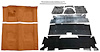 Molded Loop Carpet Kit for 1973 Chevy Camaro, Pontiac Firebird [OE-Style Jute Backing, 4-Speed Transmission, Orange] - image 1