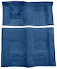 Molded Loop Carpet for 1970-1973 Chevrolet Camaro, Pontiac Firebird [Mass Backing, Automatic Transmission, Medium Blue] - image 1