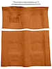 Molded Loop Carpet Kit for 1970-1972 Chevrolet Camaro, Pontiac Firebird [Mass Backing, Automatic Transmission, Orange] - image 1