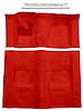 Molded Loop Carpet Kit for 1970-1973 Chevrolet Camaro, Pontiac Firebird [Mass Backing, 4-Speed Transmission, Red] - image 1