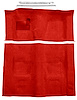 Red Molded Loop Carpet Kit w/Door Sill Plates for 1970-1973 Chevy Camaro, Pontiac Firebird [4-Speed Transmission] - image 1