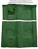 Molded Loop Carpet Kit for 1970-1973 Chevrolet Camaro, Pontiac Firebird [Mass Backing, 4-Speed Transmission, Dark Green] - image 1
