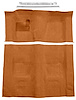 Molded Loop Carpet Kit for 1970-1973 Chevrolet Camaro, Pontiac Firebird [Mass Backing, 4-Speed Transmission, Orange] - image 1