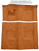 Orange Molded Loop Carpet Kit w/Door Sill Plates for 1970-1973 Chevy Camaro, Pontiac Firebird [4-Speed Transmission] - image 1
