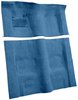 Molded Cut Pile Carpet for 1974-1975 Chevrolet Camaro, Pontiac Firebird [OE-Style Jute Backing, Automatic Transmission, Blue] - image 2