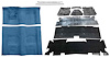 Blue Molded Cut Pile Carpet Kit for 1974-1975 Chevrolet Camaro, Pontiac Firebird [Automatic Transmission] - image 1