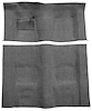 Molded Cut Pile Carpet for 1974-1975 Chevy Camaro, Pontiac Firebird [OE-Style Jute Backing, Automatic Transmission, Medium Gray] - image 1