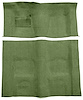 Molded Cut Pile Carpet for 1974-1975 Chevrolet Camaro, Pontiac Firebird [OE-Style Jute Backing, Auto Transmission, Willow Green] - image 1